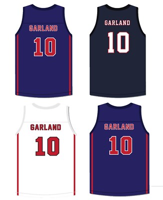 Retro Garland #10 High School Basketball Jersey 4 Colors Sewn Any Size