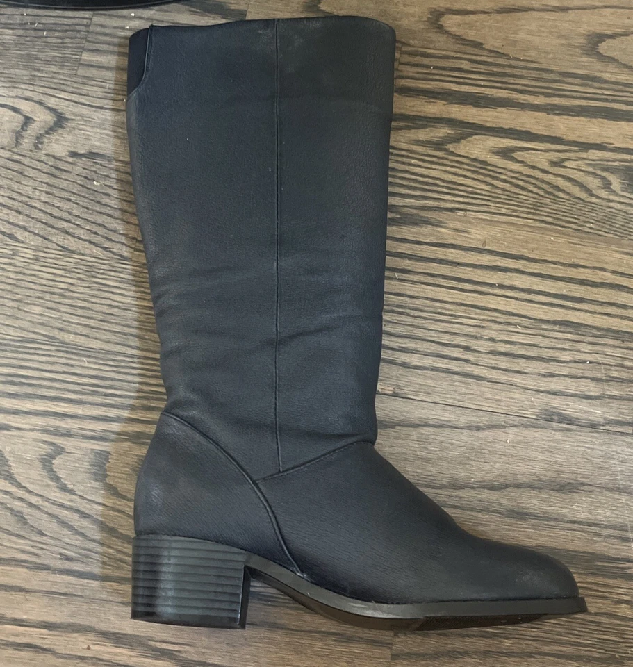 Botas Classique Para Mujer Talla 6 Cuero Azul Alto Montar Motociclista Usadas Sin Cremallera Foto 3 de 4