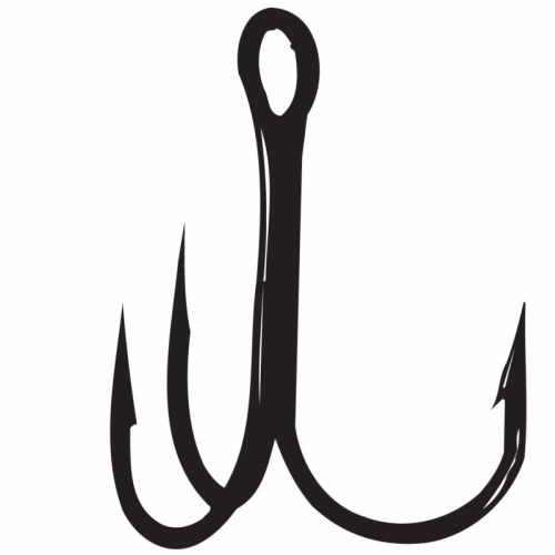12 Pack Gamakatsu 47007 Round Bend Nickel Tin Treble Hooks - Size