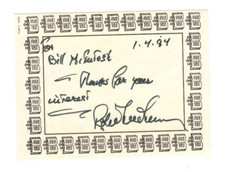 Robert Ludlum Signed Bookplate 1994 /Autographed Author Bourne