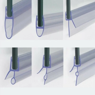 Rubber Plastic Shower Screen Seal Strip For 4-10mm Curved / Flat Glass Bath Door