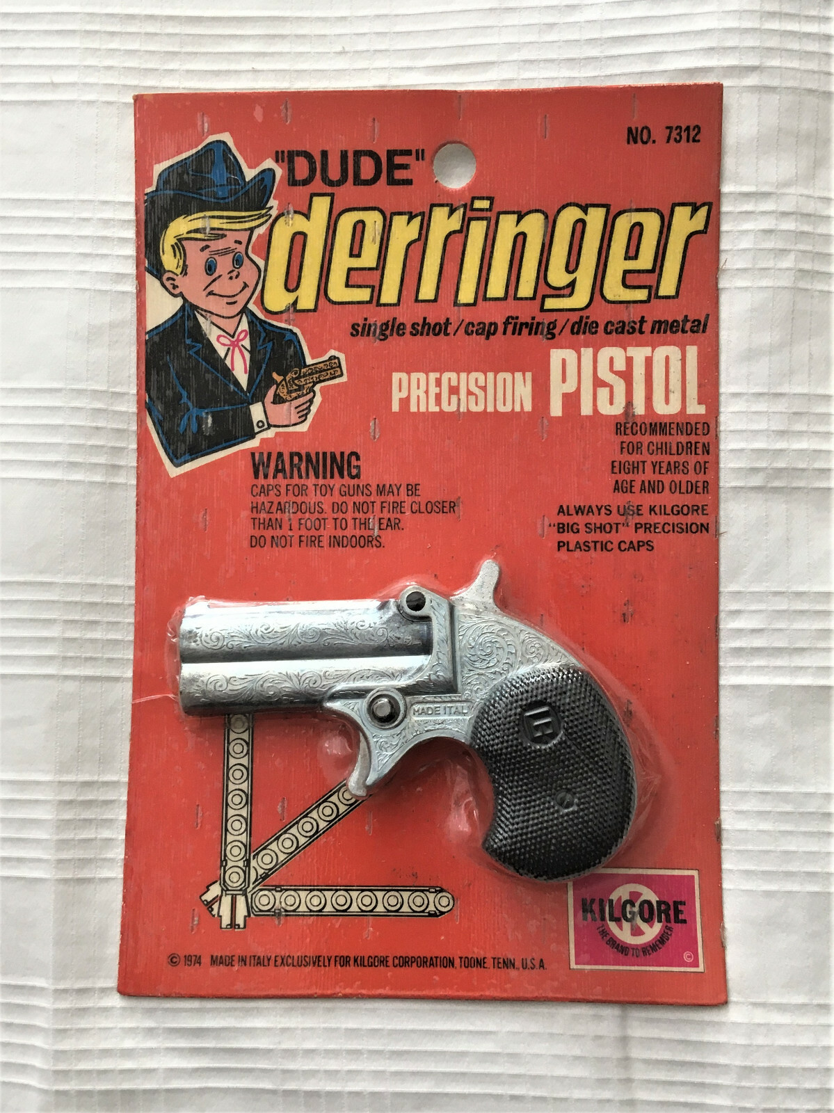 1974 KILGORE DUDE DERRINGER Metal Toy Cap Pistol Sealed on Card NOS eBay