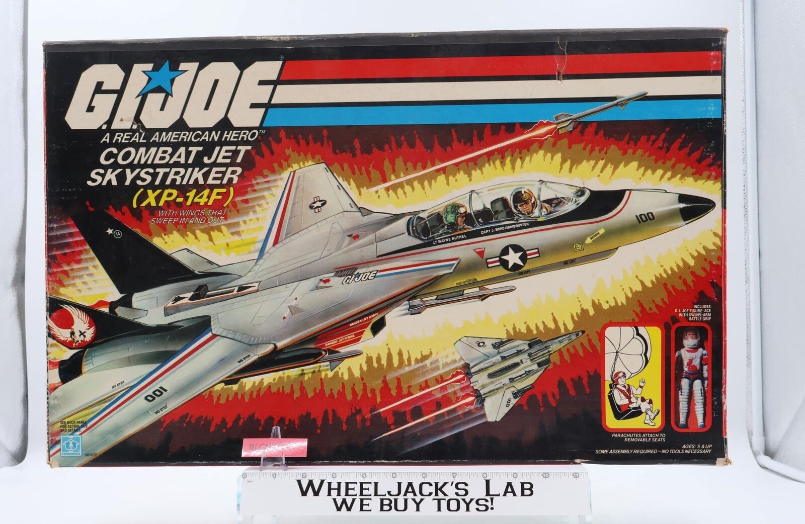 XP-14F Combat Jet Skystriker 100% Complete W/Box GI Joe 1983 Hasbro Vehicle