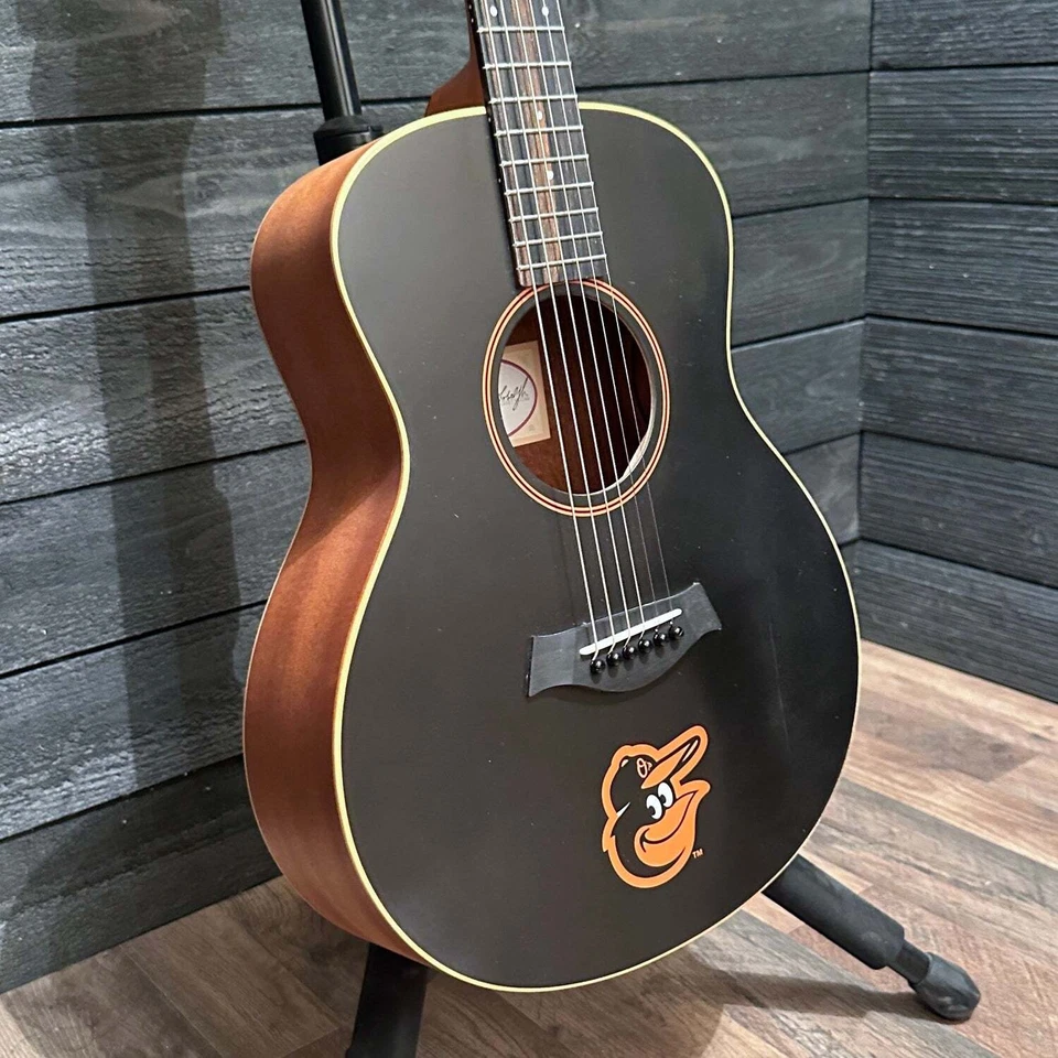 Taylor x MLB GS Mini Baltimore Orioles Acoustic Electric Guitar - Black - Image 2 of 4
