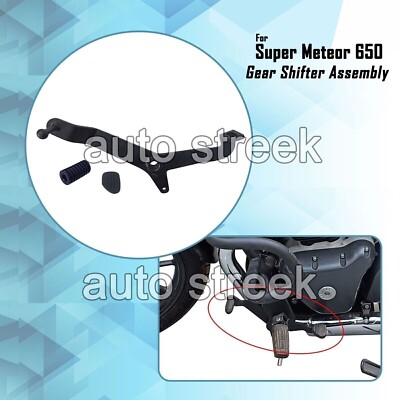 Für Royal Enfield Super Meteor 650 Schaltpedal, schwarz mit Gummi