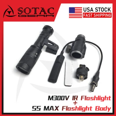 SOTAC GEAR SOTAC Tactical Helmet Light For M300V IR Flashlight w/S/S MA-X Bracket Mount US