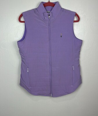 Footjoy Purple Printed Insulated Full Zip Golf Vest Size M