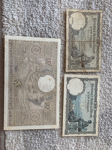 1927-1938 BELGIUM BANKNOTE - Picture 2 of 2