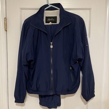 Kaelin Women Large Navy Blue Two Piece Track Suit Lined Jacket Pants Jogging EUC