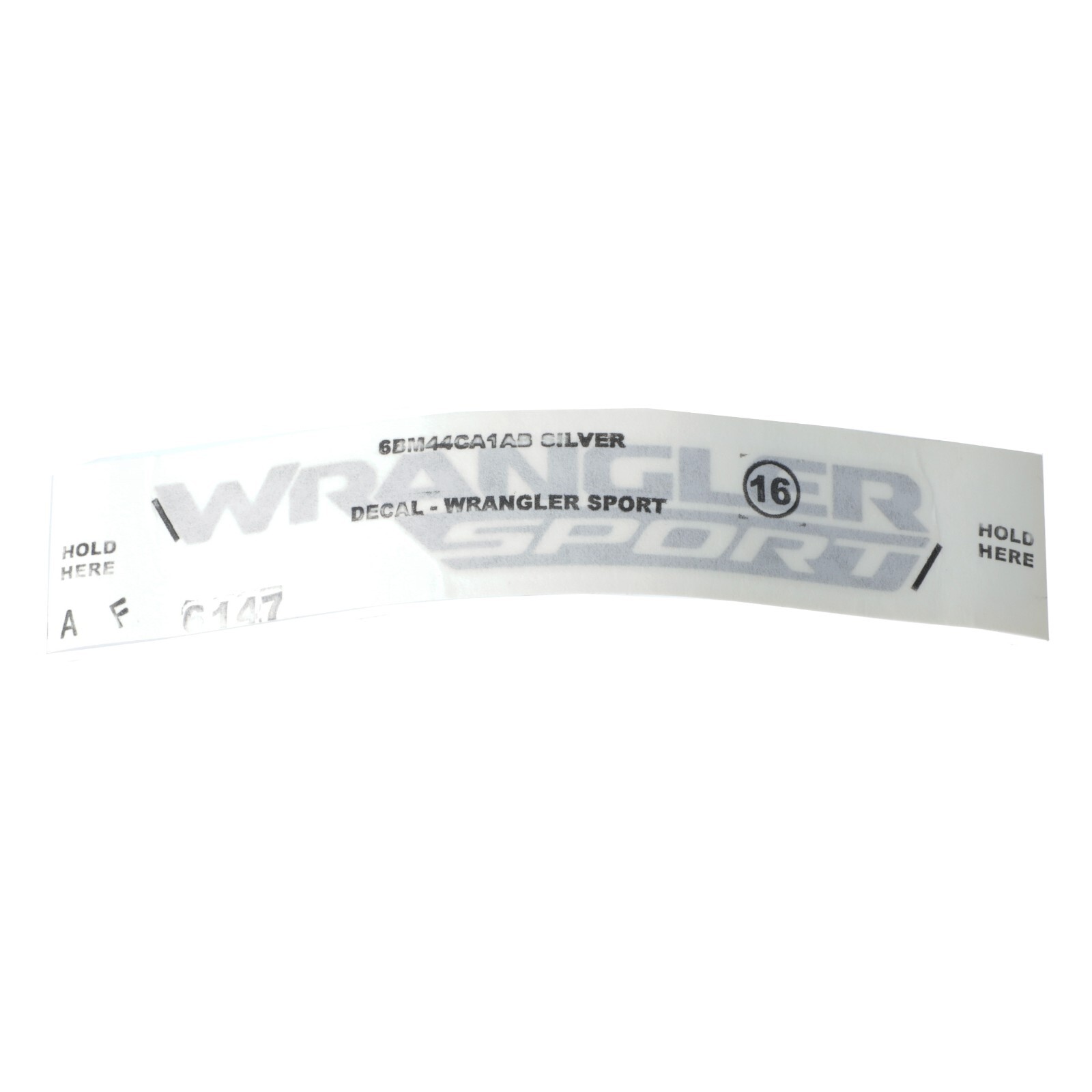 Calcomanía de guardabarros delantero para Jeep Wrangler Sport 2018-2022 (N/P 6BM44CA1AB)