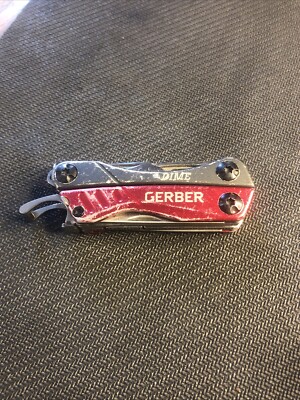Gerber Dime Red Mini Multi-Tool Used