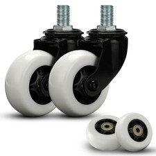 2 Pack Complete Caster Wheels 76mm x 30mm Assembly For Razor Crazy Cart Go Kart