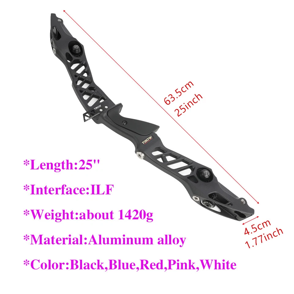 Archery 25" ILF Takedown Recurve Bow Riser Aluminum Shooting Competition Hunt H6 - Image 4 of 4