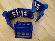 Lot of 4 USCC Blue Plastic Strap Corner Protector / Guard - 4" Cargo Strapping