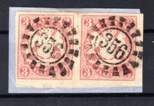 Bavaria 15 Nice Pair Postmarked Luxury Letter Piece (CA3911