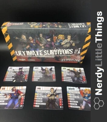 CMON - Zombicide - Kickstarter - Ultimate Survivors #1 + 2nd Edition Cards