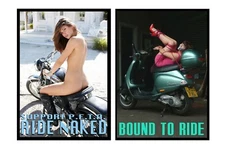 1:10 scale model motorcycle pin up posters signs set 2