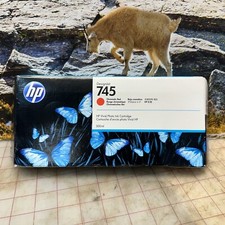 GENUINE HP 745 Chromatic Red 300ml Ink Cartridge F9K04A DesignJet Z2600 OCT 2024