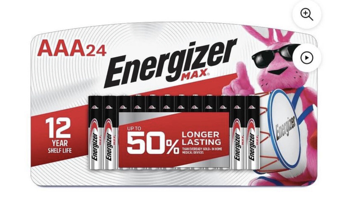 Energizer AAA Batteries —24 Count—Triple A Max Alkaline Battery EXP 12/2032-image