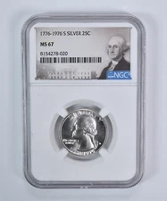 1976-S Washington Quarter Silver MS67 NGC Special Label