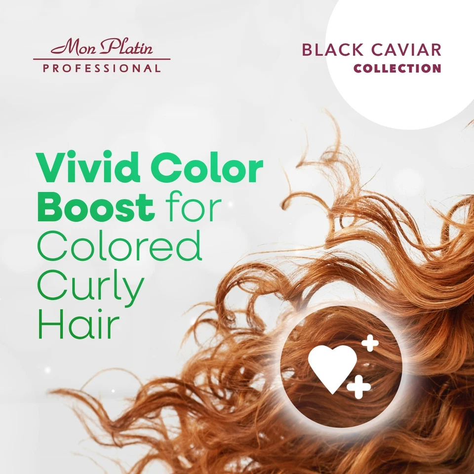 Champú para cabello rizado Mon Platin Black Caviar 17 oz - Nutre y agrega rebote Foto 3 de 4