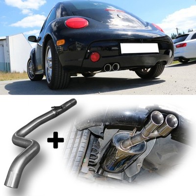 FOX Racinganlage ab Kat 2x76mm mit Absorber für New Beetle 1C 9C 1Y US-Version