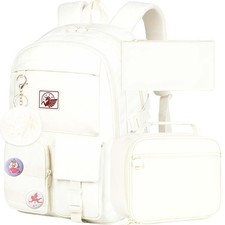 KLFVB Girls Bookbag, 15.6 Inch Cute Aesthetic School Backpacks, Water Resista...