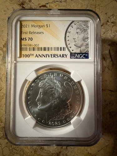 2021 Morgan Dollar Centennial Silver $1 MS 70 NGC First Releases  (Ref 581-002)