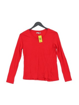 Next Damen T-Shirt UK 6 rot Baumwolle mit Lyocell Modal Basic