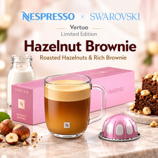 Nespresso Swarovski VERTUO hazelnut brownie Limited edition 60 capsules