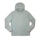 Free Fly Shirt Mens L Large Seamist Gray Bamboo Lightweight Thumbholes Hoodie