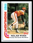 1982 Topps - 1981 Highlight Nolan Ryan #5 Vintage Baseball Card