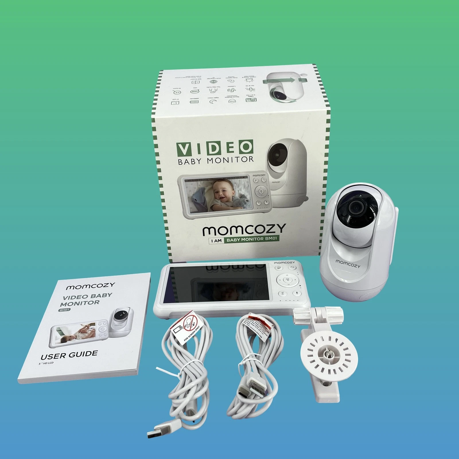 Momcozy BM01 5" HD Video Baby Monitor 1080P 2-Way Audio #MP1459