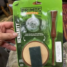 PRIMOS HENSANITY Hunting Tone Control Turkey Pot Call W/ Frictionite - NIB