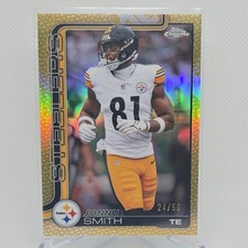 2025 Topps Chrome Football Jonnu Smith GOLD Refractor Pittsburgh Steelers /50