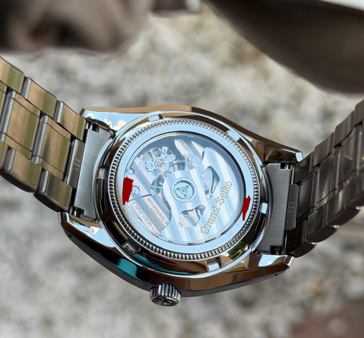 Grand Seiko Heritage Collection 40mm Icefall Blue Titanium SBGH349