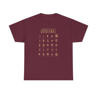 Animal Tracks Unisex Tee, Woodland Wildlife Hunting Shirt, Conservation Gift,