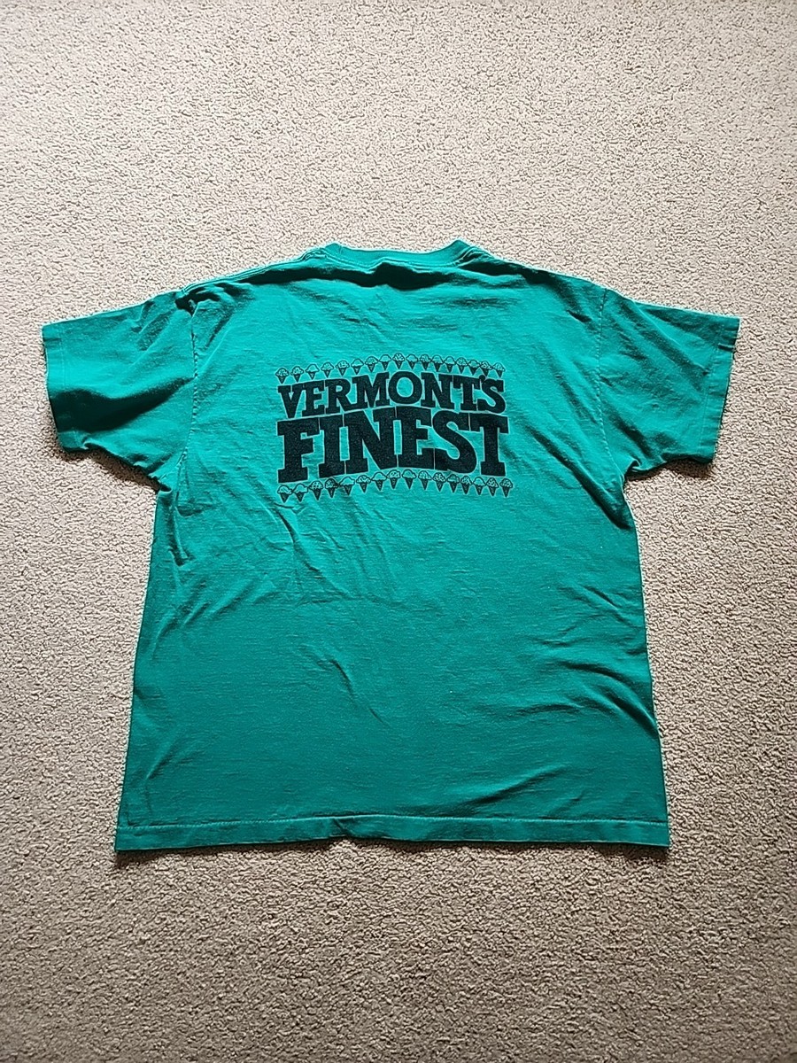 Vintage Ben And Jerry's Vermont's Finest Shirt Size XL Green 1992