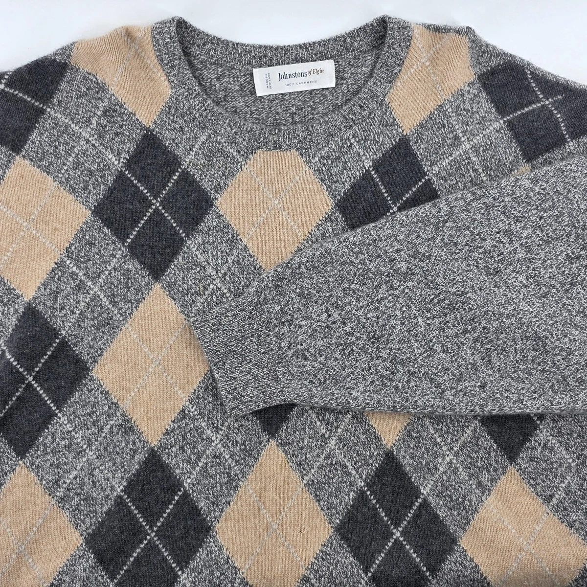 Johnstons of Elgin 100% Cashmere Crewneck Sweaters for Men for