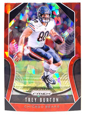 2019 Football Panini Prizm Red Ice Card #102 Chicago Bears Trey Burton