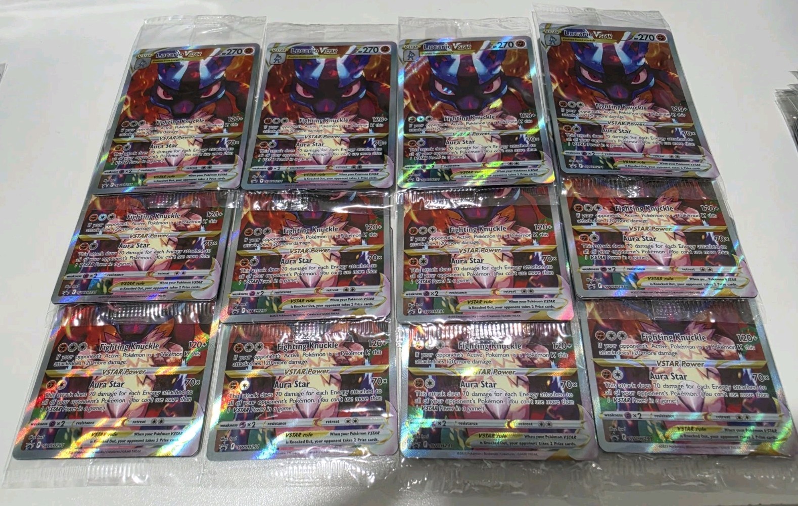 12x Lucario Vstar SWSH291 Sealed Black Star Promo