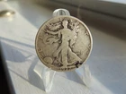 1927-S WALKING LIBERTY (50C) HALF DOLLAR COIN, SOME WEAR SCRATCHES DARK TONING.