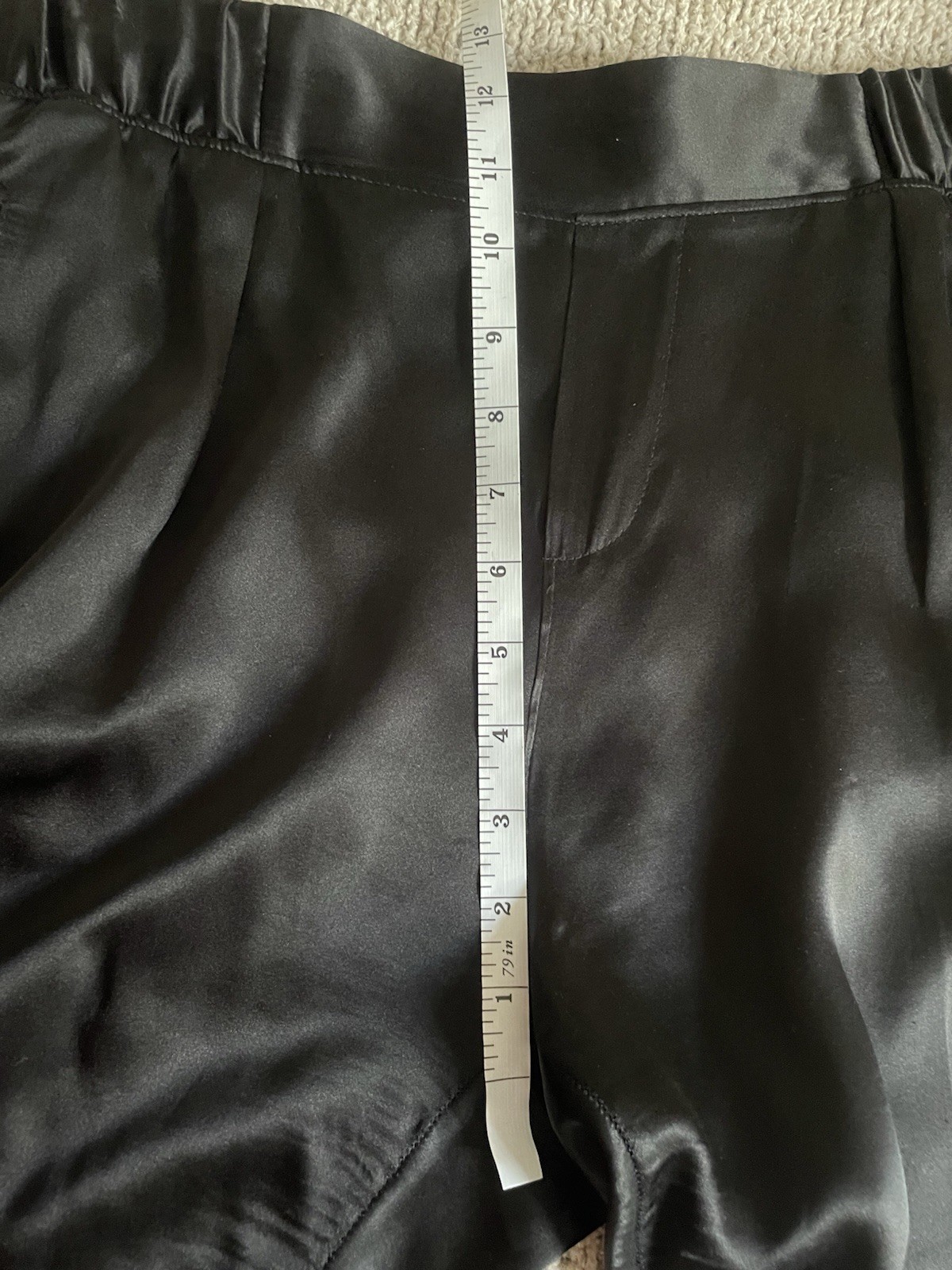 ATM Women M Silk Jogger Dress Pant Black Pull On Holiday Event Fancy Lux City