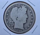 1899-P Barber Silver Half Dollar Circulated 90% Silver
