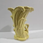 Vintage McCoy Pottery Swan Sunny Yellow Vase USA 9 1/4" T MCM- Signed