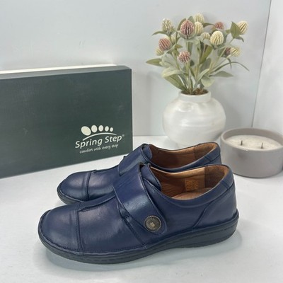 Spring Step Kaminia Leather Shoes Navy 18391-2204 Women's 8.5/EU 39 NWB Comfort