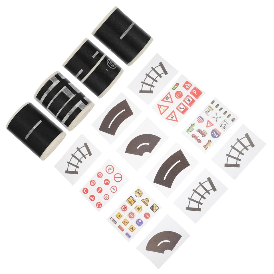 16pcs Railway Train Washi Tape Road Traffic Adhesive Tape Sticker Decor - Image 4 of 4