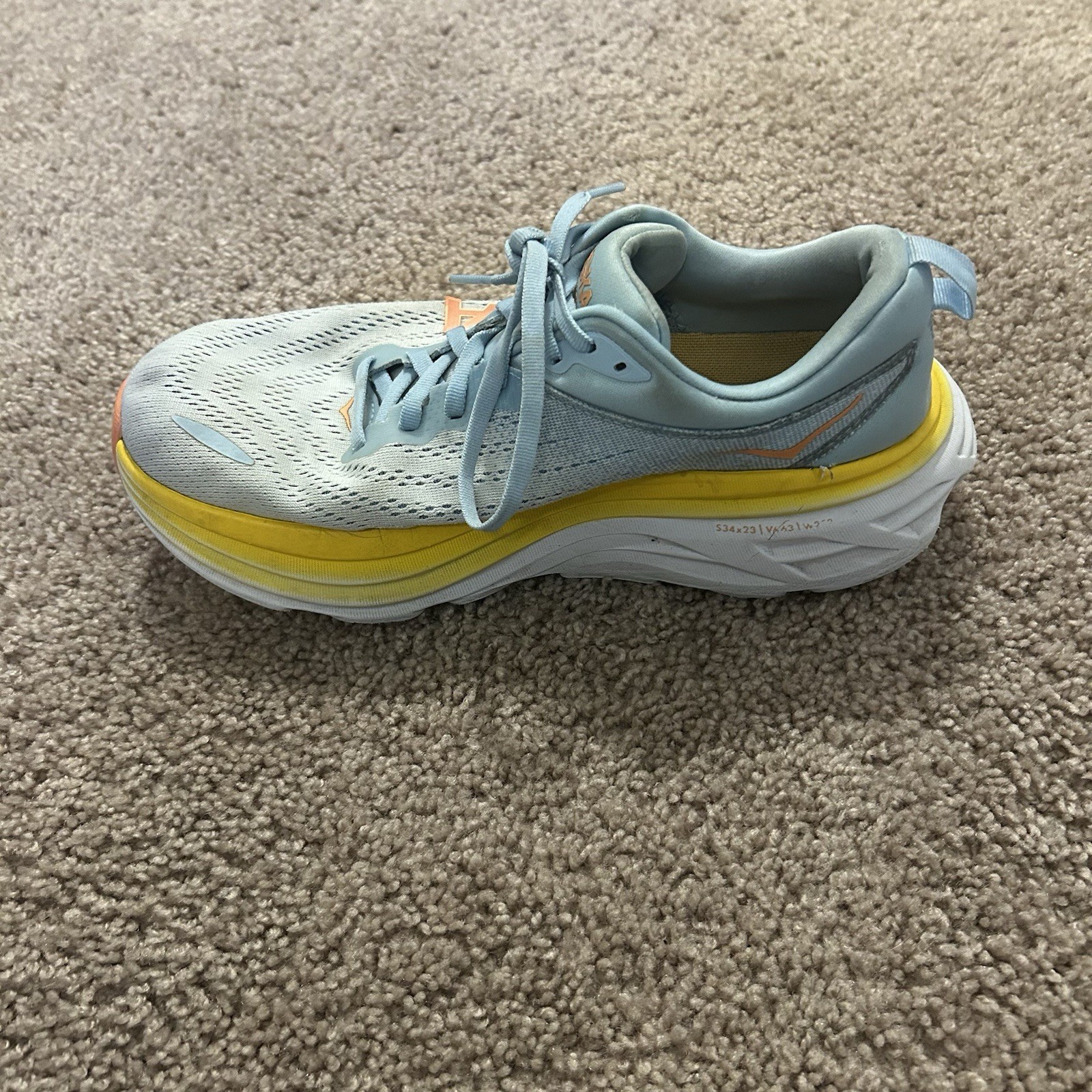 Hoka Bondi 8 Wide Women's Size 9 Summer Song/Country Air Light Blue Shoes thumbnail 13