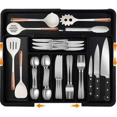 Besteckkasten, Schubladen Organizer, Expandable, Kunststoff, Küche, 7 Fächer