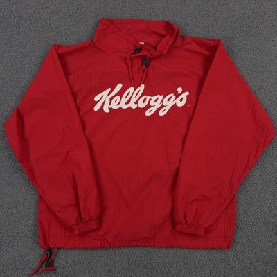 Vintage Gear For Sports Jacket Mens Large Red Kelloggs Racing Nascar Windbreaker